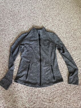 lululemon athletica Heathered Charcoal Zip-Up Utility Jacket